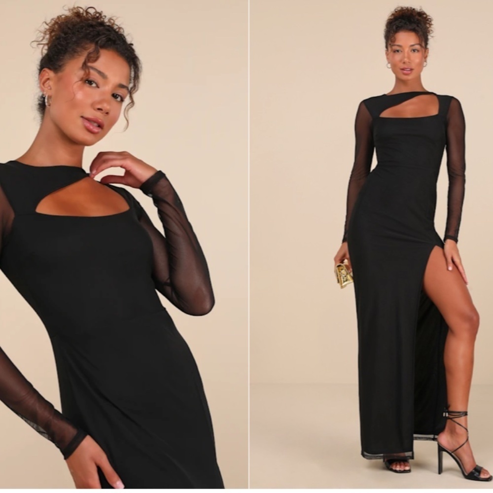 LULU's Sexy Chic Prom Wedding Cocktail Formal Event Long Sleeve Bodycon Mini